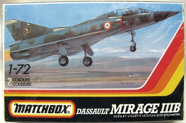 Matchbox 1/72 Dassault Mirage IIIB Two Seater -  328 Centre d'Instruction Bordeaux 1981 / 16th and 17th Staffeln Surveillance Wing Swiss Air Force Payerne 1979, 40044 plastic model kit